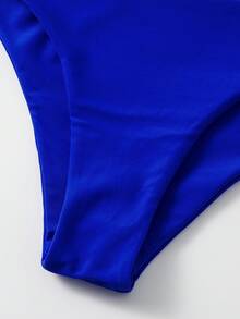 Swim Basics Summer Beach Solid Bikini Panty - Royal Blue - View 6