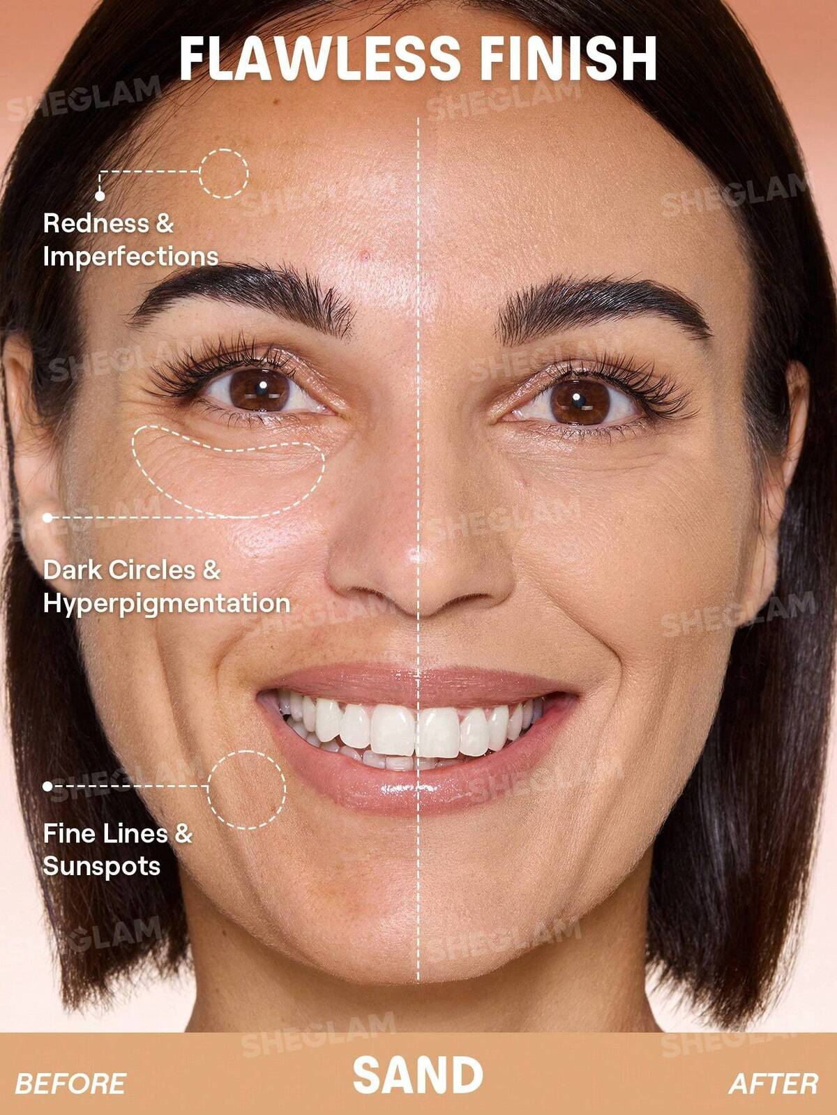 Lock & Go Long-Lasting クッションファンデーション-Sand｜SHEGLAM