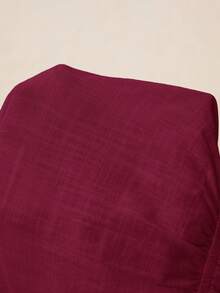 Poéselle 女士优雅纯色通勤衬衫，正面系带，荷叶边下摆，秋季