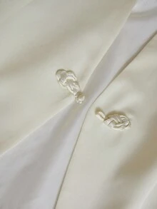 Aveloria Modichic 3 Pieces Set: Chinese Style Exquisite Button Vest, Long Sleeve Collarless Jacket, And Straight Leg Pants