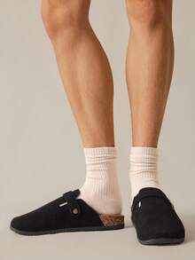 Solecia 男士时尚休闲一脚蹬凉鞋，适合日常穿着 - 黑色 - 查看 10