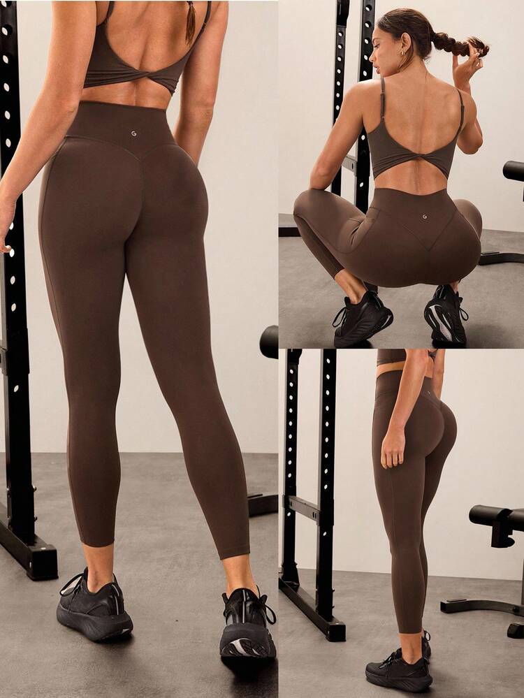 24" Peakbum Powersculpt™-Air Sculpt Flex Sweat-Wicking Cool Feel V-Waist Butt-Lifting Leggings High Impact Workout Running Training