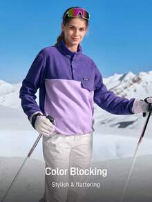 In My Nature Veste polaire femme de couleur violette, veste polyvalente