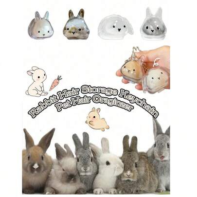 1 chiếc hộp đựng lông thỏ trong suốt, móc khóa lưu trữ lông thú cưng, mặt dây chuyền tưởng niệm thú cưng đa chức năng, túi đựng lông, vật kỷ niệm lưu trữ và bảo vệ lông thú cưng, hộp đựng lông thú cưng kín để tự làm mặt dây chuyền tưởng niệm, quà tặng cho người yêu thỏ và người thân yêu đã mất thú cưng, lựa chọn lý tưởng để tưởng nhớ thú cưng yêu quý, phụ kiện thú cưng, phụ kiện thú cưng cá nhân hóa độc đáo.