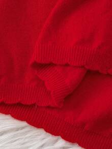 SHEIN Infant/Toddler Girls' Fashionable Cute Button-Front Long Sleeve Cardigan Fall Winter