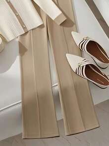 SHEIN Franclia Women's Elegant Long Sleeve And Long Pants 2 Pieces Set