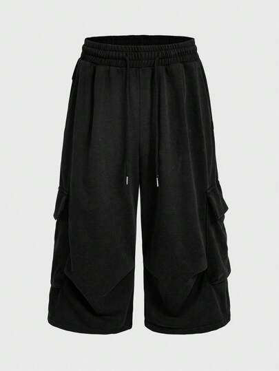 Street Life Pantaloncini da uomo di moda di strada con coulisse e colore unito