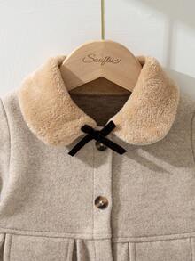 Souflis Souflis 6Months-3Years Baby Girl Coat Casual Style Fall Outfits For Girl Warmer Coat Winter - Khaki - View 7