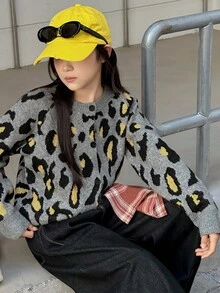 Dazy Kids 女童豹纹开衫