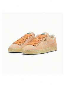 Puma Suede Faded Unisex Casual Sneakers Orange 39965404 - Salmon Pink - View 2