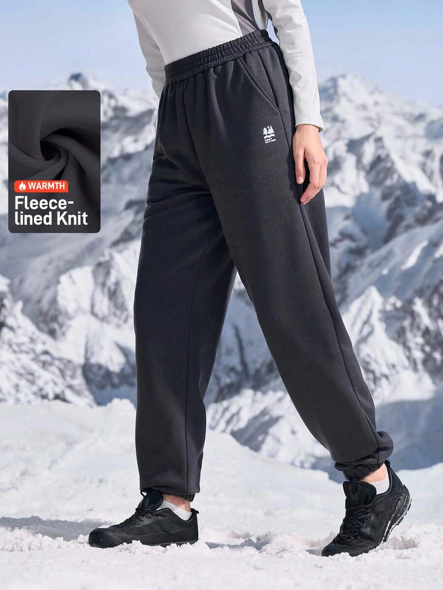 In My Nature Damen Hose mit elastischem Bund, Lässig für Outdoor, geeignet für Training, Wandern und Sport - Dunkelgrau - Übersicht 1