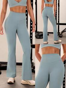 GLOWMODE 31英寸 PeakBum Powersculpt™-Air Play The Flare 吸汗凉爽提臀紧身裤 高强度健身跑步训练 - 0.霧綠 - 查看 7