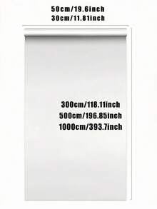 SHEIN 1 卷透明台面保护膜，防水、防油、耐热（450°F），自粘式覆盖，适用于厨房、橱柜、桌子、家具和大理石表面墙纸墙贴房间装饰墙贴 - 白色 - 查看 5