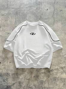 AXEPEAK Men's Knit Casual Loose Fit Short Sleeve T-Shirt - White - View 1