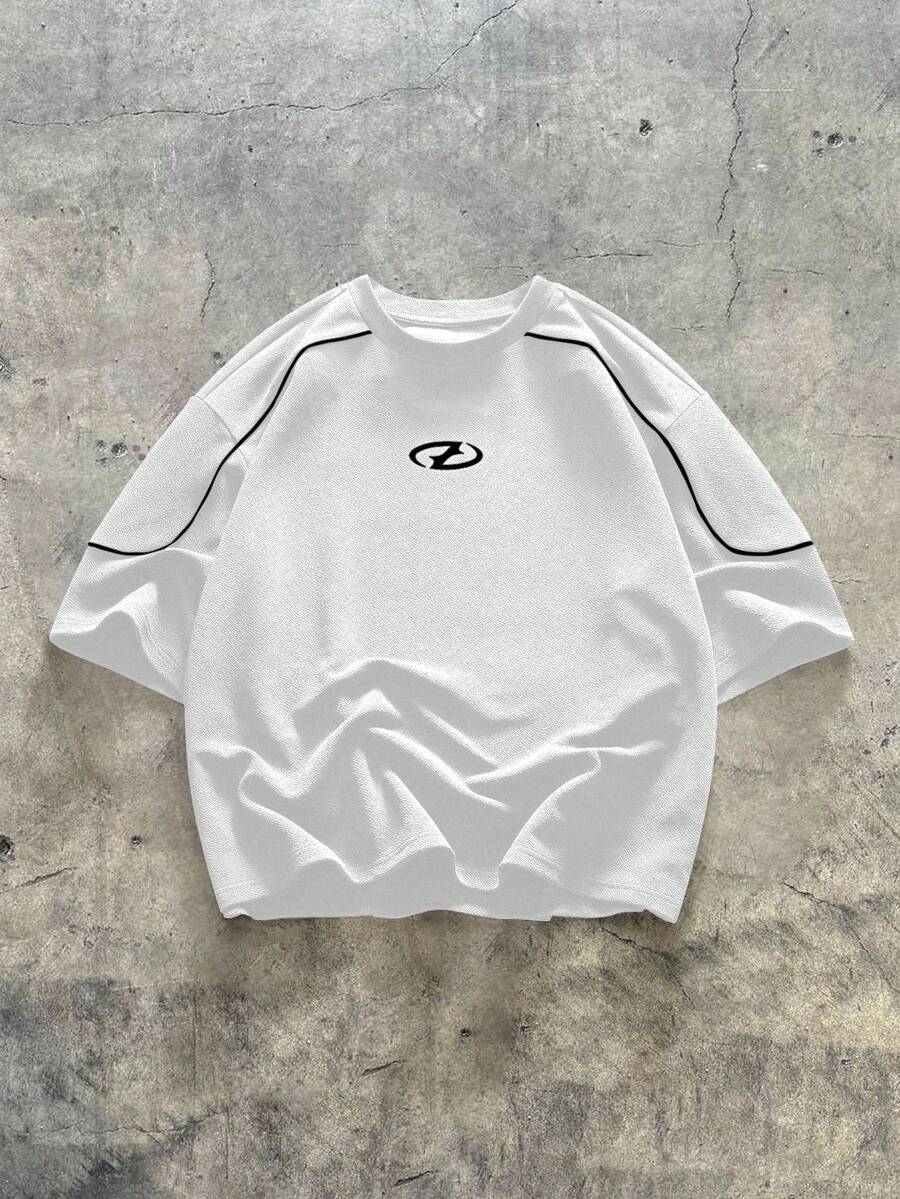 AXEPEAK Men's Knit Casual Loose Fit Short Sleeve T-Shirt - White - View 1