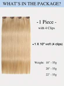 Seamless Clip Ins 9AM 丰盈发胶 55 克 1 件 S16 浅金色 100% 高质量 角质层对齐 雷米真人发片 无缝 PU 夹式接发 女士 - S16 - 查看 4