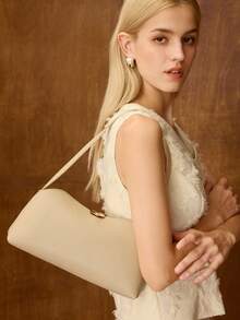 MOTF PREMIUM PU LEATHER KISS LOCK SHOULDER BAG - Apricot - View 7