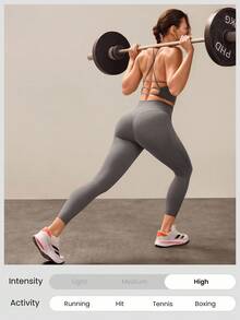 GLOWMODE 24" Peakbum Powersculpt™-Air Sculpt Flex Sweat-Wicking Cool Feel V-Waist Butt-Lifting Leggings High Impact Workout Running Training Fall Winter