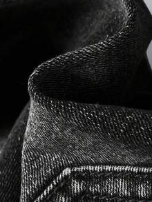 SHEIN 男婴休闲紧身打结口袋牛仔裤 - 黑色 - 查看 7