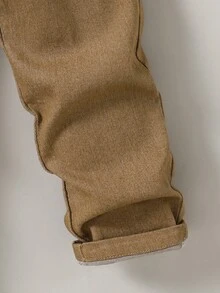 SHEIN 2 件套年轻男孩休闲可爱图案插肩宽松连帽衫和修身裤两件套服装，适合秋冬穿着 - 彩色 - 查看 4