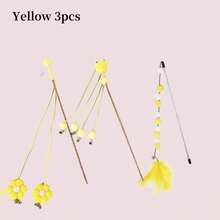 Giocattoli per gatti, palline di lana, giocattoli interattivi con fettuccia, bastoncini, palline di peluche colorate con campanellino, accessori per animali domestici