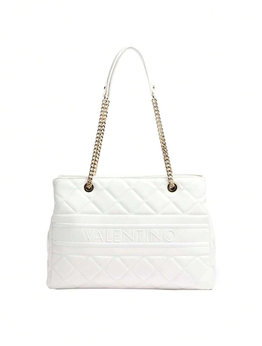 Fashionable Versatile Casual Shoulder Bag "SHOPPING VALENTINO" - White - View 1