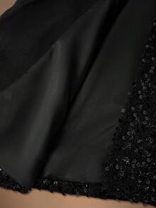 Radiana Bộ áo khoác và quần dài đính sequin thanh lịch dành cho nữ cỡ lớn thời trang thu đông, xuân hè, phù hợp với phong cách đường phố, dạ hội, ngày lễ tình nhân - màu đen - Xem 10