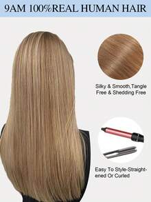 Seamless Clip Ins 9AM Hair Volumizer 55g 1pc S27 Caramel Brown 100% HQ Cuticle Aligned Remy Human Hair Extensions Seamless PU Clip Ins Hair Extensions For Women - S27 - View 8