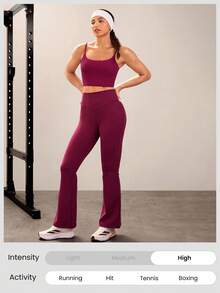 GLOWMODE 31" PeakBum Powersculpt™-Air Play The Flare Sweat-Wicking Cool Feel Butt-Lifting Leggings High Impact Workout Running Training Fall Winter