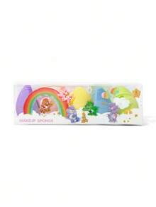 SHEIN X Care Bears Bộ 5 miếng mút trang điểm họa tiết hoạt hình dễ thương, chất liệu mềm mại, sử dụng liền mạch, dùng được cả khi ướt và khô, nở ra khi ướt, không thấm hút, nhiều cạnh cắt, thích hợp cho vùng da rộng và trang điểm chi tiết, gấu cổ vũ, gấu may mắn, gấu, gấu chia sẻ, gấu trái tim dịu dàng - Nhiều màu - Xem 10