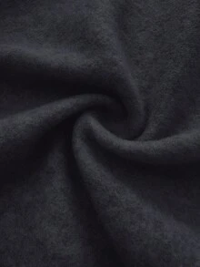 SHEIN EZwear 女士中长款灰色连帽外套，带保暖内衬，秋冬新款长款开衫长外套，秋季简约女装，舒适秋冬女装 - 深灰色 - 查看 5