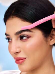 SHEIN X Care Bears 3 件套卡通欢呼熊、好运熊印花眉毛修剪器套装，配有安全刀片，不会划伤皮肤，适用于眉毛、面部、身体和其他部位，男女适用