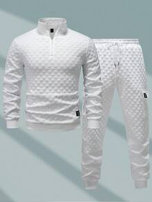 EGENSIO Men Casual Pullover Sweatshirt & Drawstring Sweatpants Set, Fall Clothes