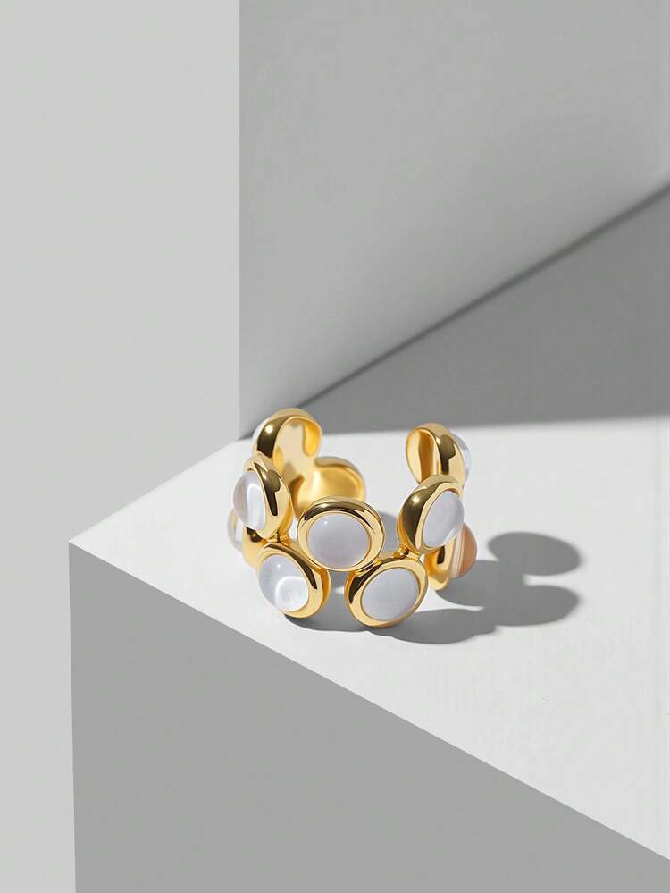 18K GOLD PLATED ELEGANT WOMEN'S SINGLE RING