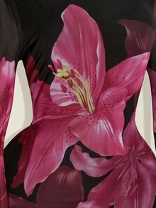 SHEIN ICON Váy thu cỡ lớn cho nữ, Váy dài tay cho nữ, Váy lễ hội tay kèn lưới hoa lớn cổ điển Y2k mặc hàng ngày - Nhiều màu - Xem 8