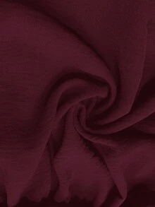 Firerie 大码休闲扭纹下摆长袖衬衫，绿色 - 玫瑰紅 - 查看 7