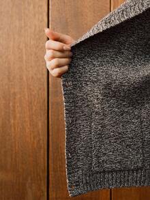 EMERY ROSE Women's Wool Fabric, Slim Fit, Front Button Pocket Design, Daily Commuting Sweater Vest Fall For Women Autumn Women's Winter Sweater Going Out - Brown - View 8