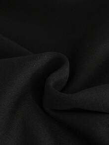 SHEIN Boys' Fleece Hooded Jacket With Letter Print, Campus Jacket, Sports Jacket, Autumn/Winter Fall Boys Jackets Fall Winter Boys Hooded Jacket Letterman Jacket Kids Boys Letter Jacket Jacket For Kids Boy - Black - View 6