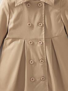 Souflis Souflis 女宝宝休闲百搭长袖翻领风衣，适合春秋季日常穿着