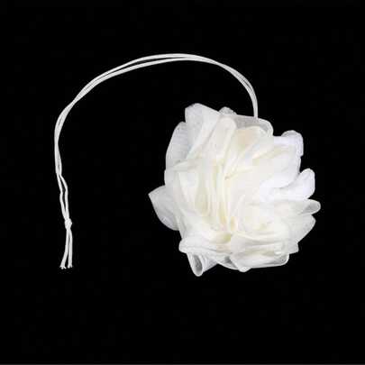 SHEIN 1Pc 2-In-1 Expandable Shower Balls, Super Soft Bath Sponges With Soap-Wrapping Design And Exfoliating Ruffled Edges, Large Dual-Texture Body Scrubber For Gentle Cleansing And Light Beige Smoothing, Bath Accessories, Bathtub Enhancement Item, Decorative Bath Item, Durable Bathroom Tool