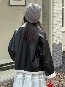 DAZY Tween Girls Autumn Jacket - Black - View 6