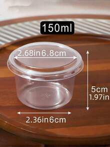 SHEIN 25/50 Pieces Reusable Cake Cups, With Lids Cold Brew Yogurt Coconut Jelly Oatmeal Cups, Durable And Shatterproof Yogurt Cups, Cream Cake Boxes, Transparent Dessert Cups, Suitable For Cakes, Mousse, Cupcakes, Ice Cream Disposable Circular Mousse Cup Cheesecake Dessert Ice Cream Ice Cream Yogurt Milkshake Cup Transparent Packaging Box - Transparent - View 13