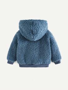 Cozy Pixies Set 2 buc. Hanorac cu mânecă raglan și pantaloni groși pentru bebeluși băieți, ținută călduroasă de iarnă - Albastru - Vizualizare 2