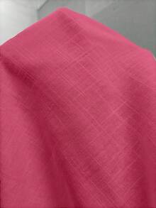 EMERY ROSE 休闲宽松七分袖纯色纽扣女式衬衫 - 紅色 - 查看 7