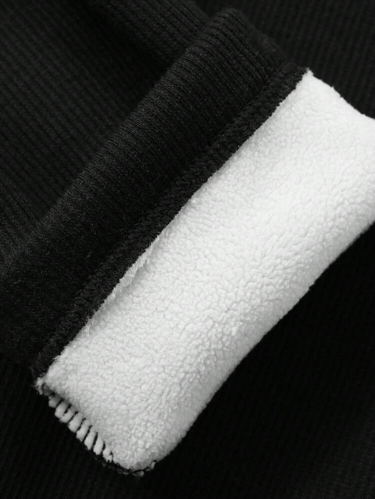 Young Girls Loose Solid Color Korean Style Fleece Leggings Fall,Winter