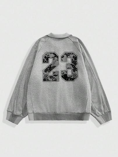 Street Life Sudadera con cremallera de manga larga con estampado de cruz minimalista para hombre, para el otoño