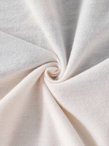 女童数字印花 Polo 领上衣 + 工装阔腿裤时尚套装，适合春秋季 - 杏色 - 查看 7