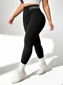 Auralis Calça Esportiva Skinny de Cintura Alta e Muito Elástica para Mulheres Plus Size em Preto, Calça de Moletom, Calça Jogger de Inverno para Mulheres, Calça de Moletom para Mulheres, Roupa Esportiva de Inverno para Mulheres - Multicolorido - Visão 4
