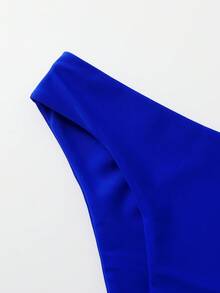 Swim Basics Summer Beach Solid Bikini Panty - Royal Blue - View 5