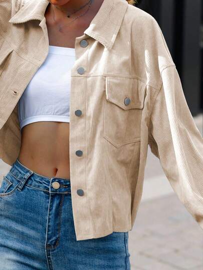 INAWLY Women Casual Solid Color All-Match Jacket For Autumn Fall Winter Cloth For Women